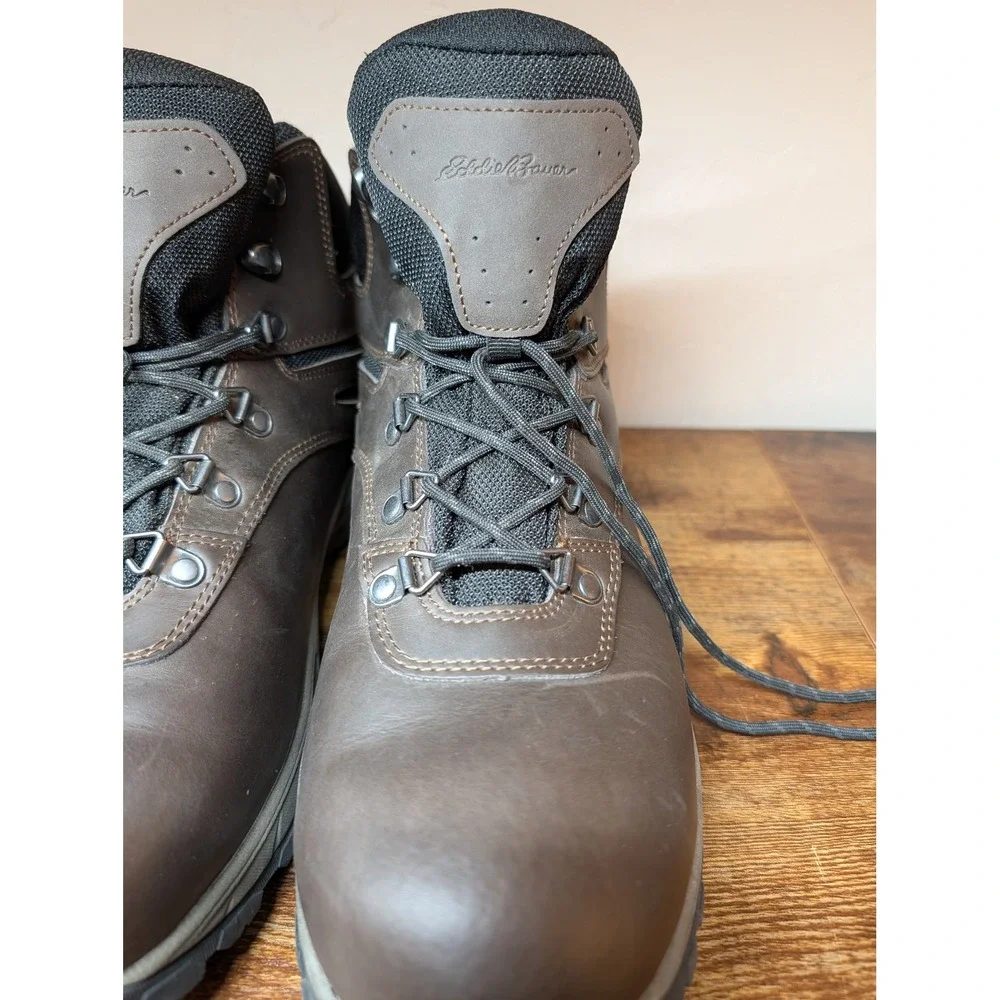 Eddie Bauer Everett Brown Leather Hiking Boots Mens 13‎ M Trail Outdoor